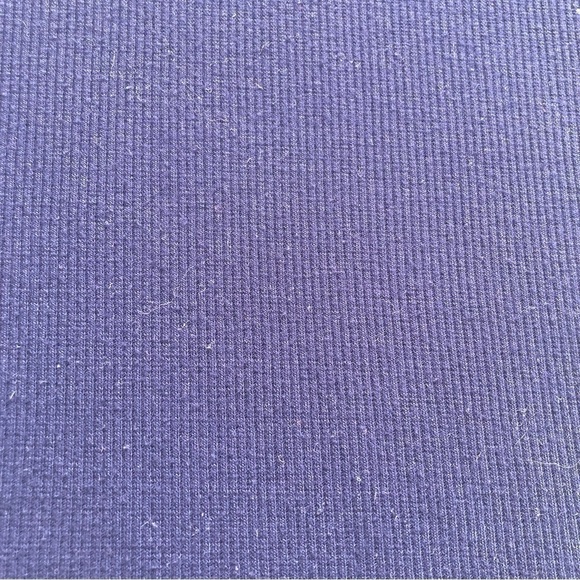 Forever 21 Navy Crop Shortsleeved Shirt with Ruffle Edge, Size Large - Picture 2 of 8